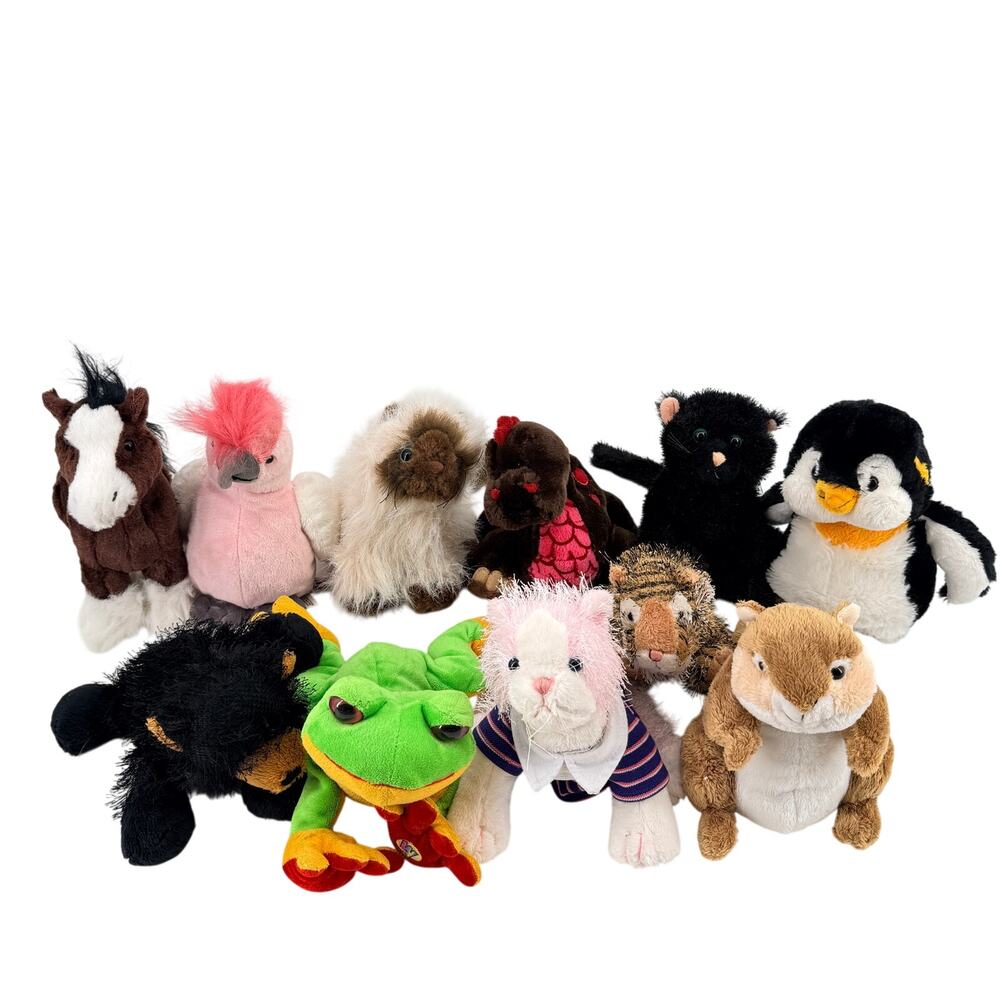 Ganz Webkinz Lot of 11 Plush Stuffed Animals No Codes Used